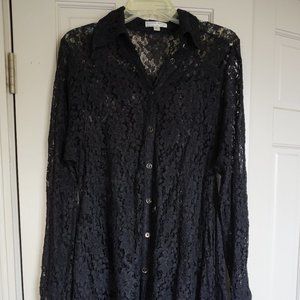 HP! Alberto Makali Black Lace Long Sleeve Dress